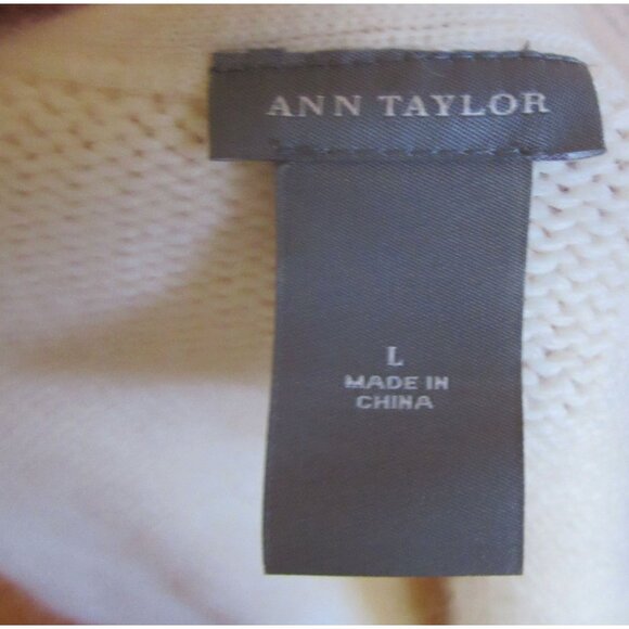 Ann Taylor Soft 3/4" Sleeves Button Down White Angora/Wool Blend Cardigan L - Picture 6 of 7